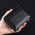 Miniatyrbillede 5 af 5: (sort) Herre Læder Bifold Møntpung 11cm L x 1.5cm B x 8cm H