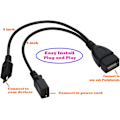 Pikkukuva 5 / 5: AuviPal 2-in-1 Micro USB - USB -sovitin (OTG-kaapeli + virtajohto