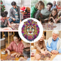 Miniatyrbilde 5 av 5: Trepussel i tre dimensjoner med dyremotiv (løve), 3D-trepusselbrikker, trepussel for voksne med gaveeske, for barn over 8 år, voksne, familiespill, gave, hjemmedekor
