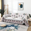 Miniatyrbilde 4 av 5: Multifunksjonelle møbeltrekk Farmhouse strikket teppe sofa C