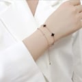 Miniatyrbilde 3 av 5: Gull armbånd for kvinner, 14K gullbelagt lagdelt kjedearmbånd