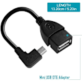 Miniatyrbillede 3 af 3: Sæt med adapterkabler til Android-tablets - Vinklet Micro USB OTG