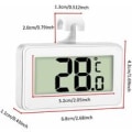 Miniatyrbild 2 av 5: 3X Kylskåpstermometer Digital Frys Termometer Kylskåp Termometer Sovrum Vattentät Frys Termometer med LCD-display med krok för temperaturavläsning