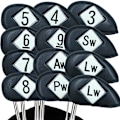 Miniatyrbild 1 av 5: Golfklubbsöverdrag Järnhattskydd Skyddande Överdrag Lyx PU Läder