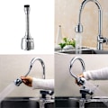 Miniatyrbilde 3 av 5: 360° svingbar anti-sprut kran sprayer, rustfritt stål justerbar