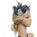 Pikkukuva 2 / 5: Naisten vintage-panta, 1920-luvun sulkapäähine Gatsby Flapper