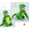 Miniatyrbillede 2 af 5: Forår ny flannel tynd dinosaur single layer romper jumpsui