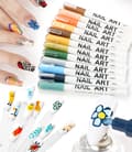 3D nagelkonstpenna polering ritning nagel prick graffiti prickpenna Flo