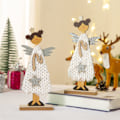 Miniatyrbillede 1 af 5: 2 stk. Tegneserie engel vinger træ julepynt Chris