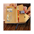 Miniatyrbillede 3 af 5: Khaki clutch taske (ca. 18,6*3,2*9,5cm) Læder lang pung, Cu