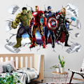 Miniatyrbillede 4 af 5: For Super Hero Wall Decal 3D Gem Wall Stickers Fjernelse