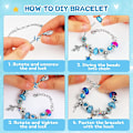 Miniatyrbild 4 av 5: Present till flicka 5-13 år gammal barnleksak smycken barnflicka DIY Charms armbandssats gör smyckeskapande flickleksak presentidé 5 6 7 8 9 10 11 12 13 år påskpresent julklapp födelsedag