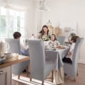 Miniatyrbilde 2 av 5: 4 stk. Spisestoltrekk Jacquard Stretch Avtagbar Vaskbar B
