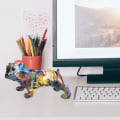 Miniatyrbillede 4 af 5: Smuk Resin Bulldog Skulptur Samleobjekt Kunsthåndværk Hundestatue Pla