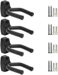 4-pack gitarrväggfäste svart gitarrhängare väggkrok