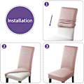Miniatyrbild 3 av 5: (Rosa, Set om 4) Stolsöverdrag Set om 4 Spandex Stolsöverdrag Jacqua