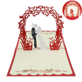 Pikkukuva 1 / 5: 3D-popup-onnittelukortti, 3 kpl 3D-hääkorttia kirjekuorella, me