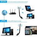Miniatyrbilde 2 av 2: 1 stk 150 Mbps WiFi-adapter, WiFi-dongel med Bluetooth-sender