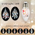 Miniatyrbild 3 av 5: Julbelysning 2Pack 12 LED 7.87ft Juldekorationer String Ligh 2 Pack