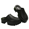 Miniatyrbild 5 av 5: Kvinnors plattform Mules Colgs,Slip on Wedge Tjock sula Colg Tofflor Söt mode semester klackade plattformade sandaler Vatten Strand Komfort Mjuk Sko Black 41