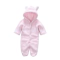 Miniatyrbild 5 av 5: Nyfödda Bebis-Rompers Höst Vinter Varma Fleece Bebis Pojkar Kostym Rosa 6-9M