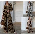 Miniatyrbild 1 av 5: Plus Size Casual Outfits Tvådelad Set, Dam Plus Leopard Print Men Leopard Print 4XL