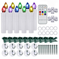 Miniatyrbild 1 av 5: 10 st Led Candles Led Fairy Tale Light Sladdlös Dimbar Candlelight Full color+12 button White