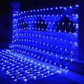 Miniatyrbild 1 av 5: 2mx2m 1,5mx1,5m 2x3m Julgirlanger Led String Christmas Net Light Blue 3Mx2M 200LEDs-EU Plug 220V
