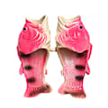 Miniatyrbild 1 av 5: Unisex simulering 3d fisk tofflor sommar roliga mode flip flops för 32-33 Pink
