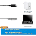 Miniatyrbild 3 av 5: För Surface till USB C Laddningskabel för Surface Pro 3/4/5/6/7, Surface Laptop 3/2/1, Surface Go