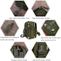Miniatyrbild 6 av 6: Taktiska Midjeväska, Universal Utomhus Midjeväska | Molle EDC Pou 7 Army Green01
