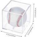 Miniatyrbild 5 av 5: Stapelbar Baseball Display Case, Akryl Kub Memorabilia Display Förvaringslåda, UV-skyddad Baseballhållare för Bollvisning - Passar Officiell Storlek Boll