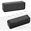 Miniatyrbild 5 av 5: Portabel Trådlös Högtalare, Bluetooth 5.0 Högtalare (Svart)
