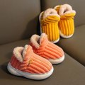 Miniatyrbild 4 av 5: Unisex Barnplattformtofflor, Flickor Pojkar Plysch Bomulls Tofflor Kaffe 20CM 7-8years old