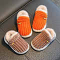 Miniatyrbild 3 av 5: Unisex Barnplattformtofflor, Flickor Pojkar Plysch Bomulls Tofflor grey No heel 20CM 7-8years old