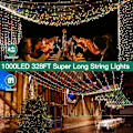 Miniatyrbild 2 av 5: shineshine 197FT 600LED Julbelys utomhus, Vattentät 8 Belysnings Multicolor 400 LED