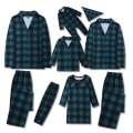 Miniatyrbild 1 av 5: Jul Familj Matchande Pyjamas Pläd Bomull Mamma Pappa Baby Barn 2237 Green Boys 3-4Y