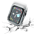Miniatyrbild 3 av 5: Bebetter Shxx 2-pack kompatibel för Apple Watch Case [inget skärmskydd Transparent 41mm
