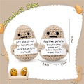 Miniatyrbild 3 av 5: Mini Funny Positive Life Potatis, 3" Intressant stickad ullpotatis Do Life Potato 2Pcs