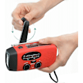 Miniatyrbild 1 av 5: Bärbar solcellsradio, handvevad självförsörjande AM/FM/NOAA-radio