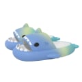 Miniatyrbild 2 av 2: Rainbow Cloud Shark Tofflor Gradient Färg blå-gul-grön 36