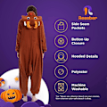 Miniatyrbild 5 av 5: Unisex Vuxen Onesie Pyjamas Djur Heldräkt Halloween Kostym Jul Sovkläder Jumpsuit Coffee Reindeer Large