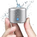 Miniatyrbild 1 av 5: Badrumshögtalare, Aktiv Portabel Bluetooth 5.0 med Extra Bas, 12 timmars Batteritid, IP67 Vattentät (Silver)
