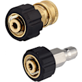 Miniatyrbild 1 av 4: Högtryckstvättslang Adapter Set M22 till 3/8 Snabbkoppling Elektrisk Tvättslang, 5000 PSI