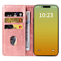 Miniatyrbild 3 av 5: Passar för iPhone 15 mobilfodral, Apple 14 mobil läderfodral, kompatibel pink iPhone 15 Pro