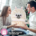 Miniatyrbild 5 av 5: Alpacka Bärbar Filt med Huva för Vuxna - Fluffig Supermjuk Luddig F