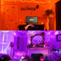 Miniatyrbild 5 av 5: Varmt vita julbelysning inomhus, 10 meter 100 LED-julsträngljus Orange & Purple