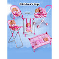 Miniatyrbild 3 av 4: Bebetter Babydocka Barnsäng Vagn Matstol Gungstol Gunga F bed