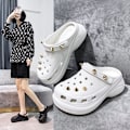 Miniatyrbild 3 av 3: Kvinnors Klassiska Bae Clog Platform Sandaler Utomhus Strand Sport S svart 39/40