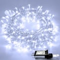 Miniatyrbild 1 av 5: Varmt vita julbelysning inomhus, 10 meter 100 LED-julsträngljus White